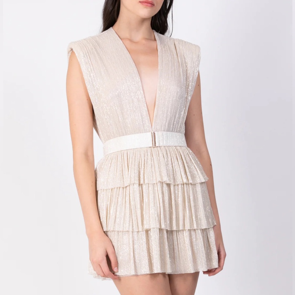 Sabina Musayev Skylar Tiered Mini Dress New